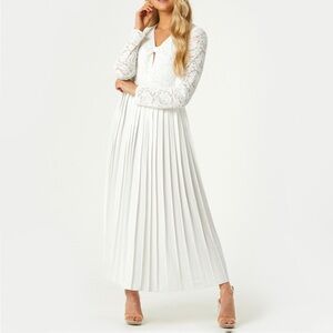 Little Mistress x ModCloth Lacing Down the Aisle Maxi Dress White NWT Size 6